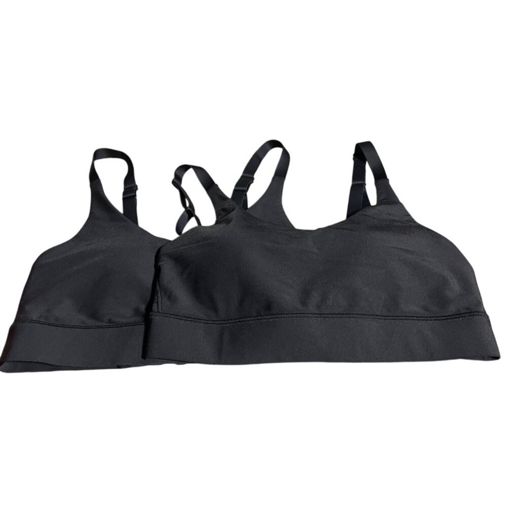All In Motion Sports Bra 2pc Bundle Womens XS Black Medium Support Activewear